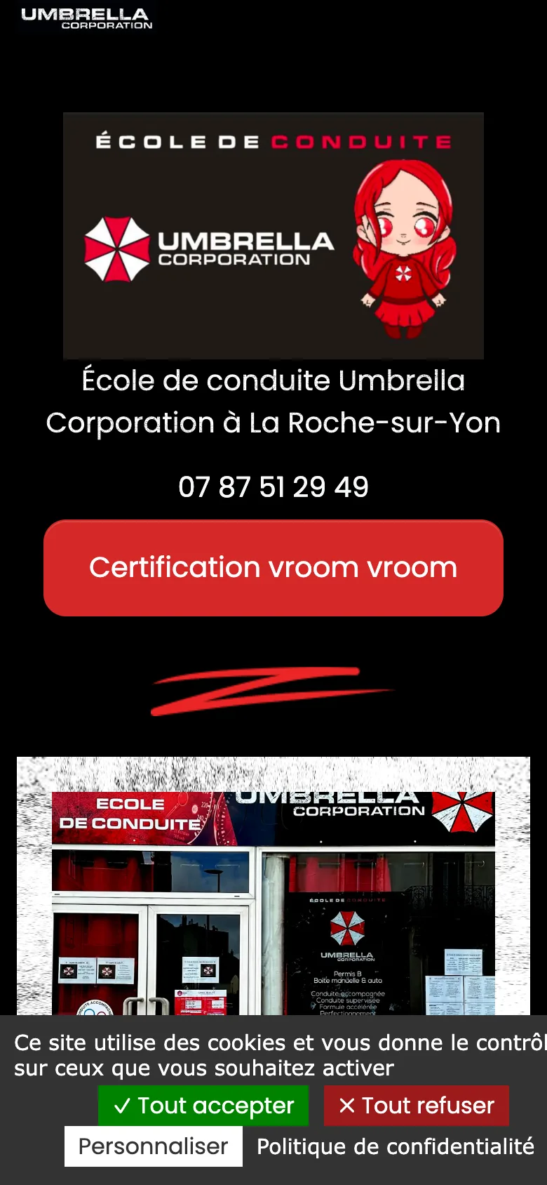 Capture mobile du site actuel