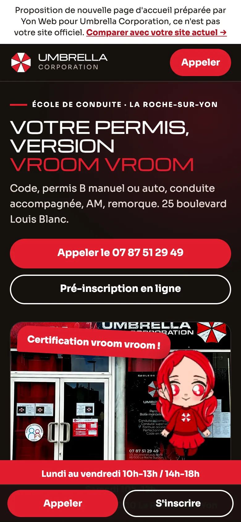 Capture mobile de la proposition